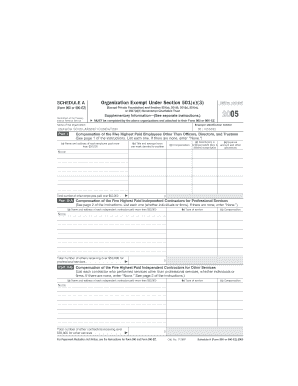 Schedule A Form 990
