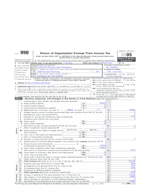 Form 990 Return of Organization Exempt From Income Tax