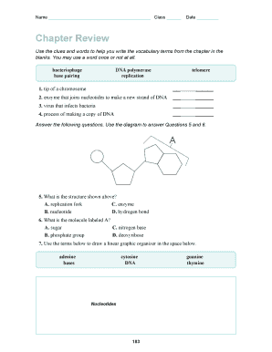 Chapter Review Worksheet