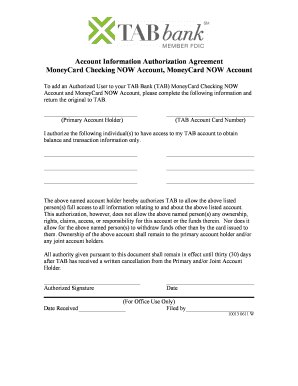 Account Information Authorization Agreement