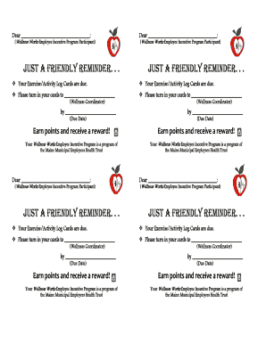 Wellness Works Employee Incentive Program Reminder