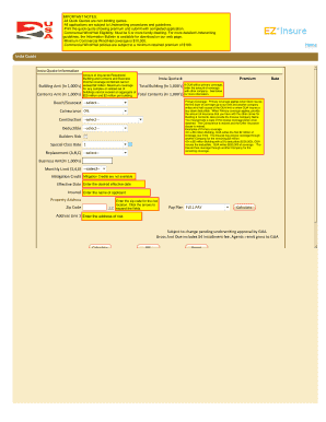 Insta Quote Insurance Form