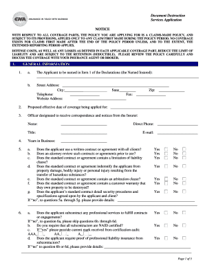 Document Destruction Services Application