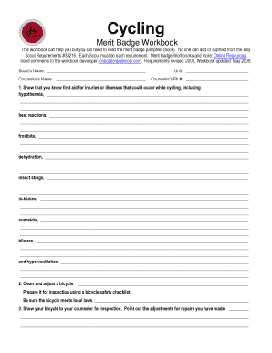 Cycling Merit Badge Workbook