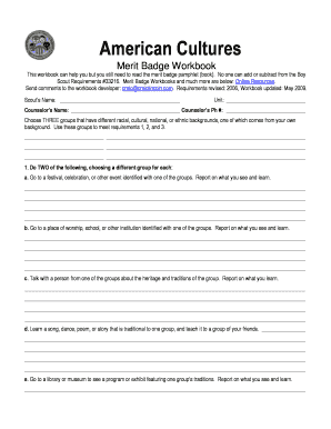 American Cultures Merit Badge Workbook