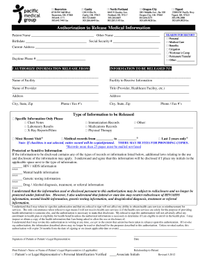 Authorization to Release Medical Information