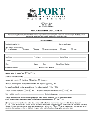 Application for Employment