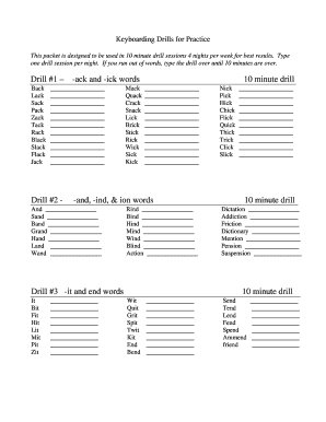 Keyboarding Drills for Practice
