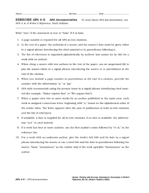 APA Documentation Exercise