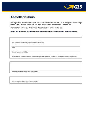 Abstellerlaubnis