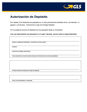Autorización de Depósito