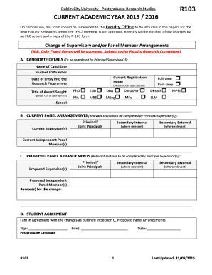 Upon approval, Registry will be notified of the changes by an FRC report and a copy of the R103 form - www4 dcu