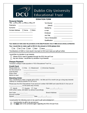 DCU Donation Form