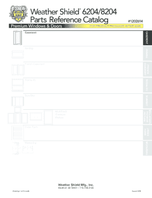 Weather Shield Casement Window Replacement Parts Order Form