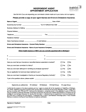 Independent Agent Appointment Application