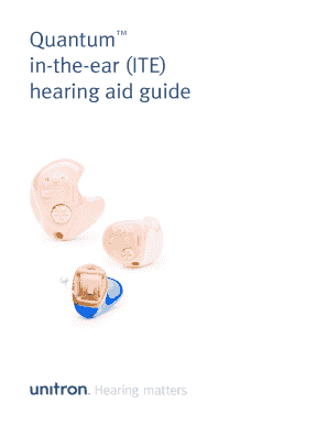 Unitron ITE Hearing Aid User Guide
