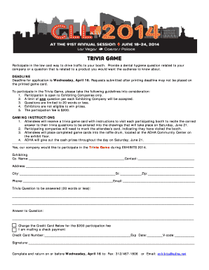 TRIVIA GAME - American Dental Hygienists Association