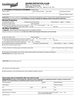 Income Protection Claim Form