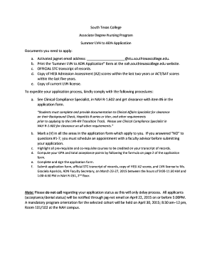 South Texas College Associate Degree Nursing Program Summer