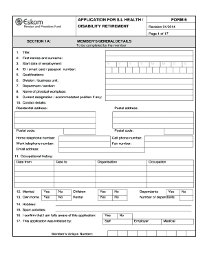 Disability Retirement Application Form 6