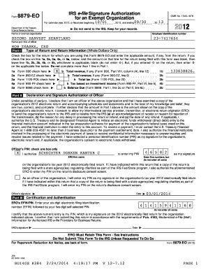 IRS Form 8879-EO Signature Authorization