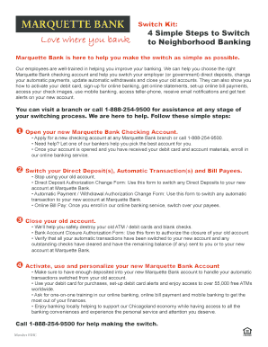 Marquette Bank Switch Kit