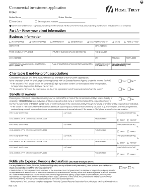 Commercial Investment Application