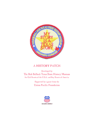 Texas History Scout Patch Program