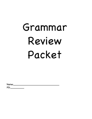 Grammar Review Packet