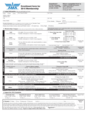 Academy of Model Aeronautics Membership Form