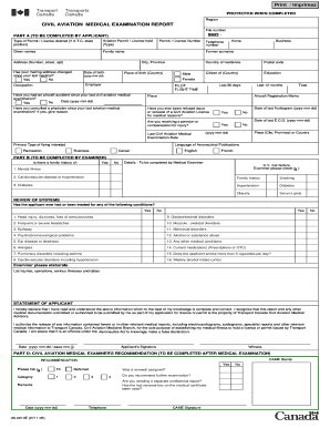 Rapport d'examen médical de l'aviation civile