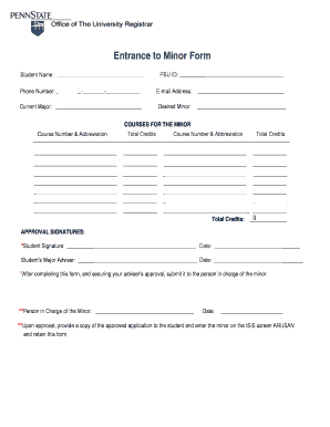 Entrance to Minor Form