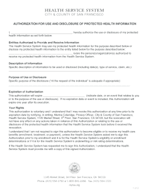 Authorization for Use and Disclosure of Protected Health Information
