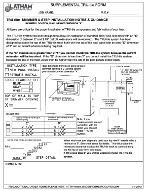 Liner Safety Covers Pre-Submission Checklist