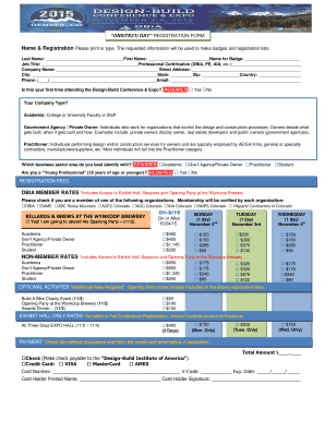 Design-Build Conference Registration Form