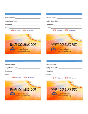 Elks Lodge Membership Form