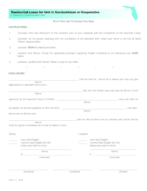 Florida Residential Lease Agreement