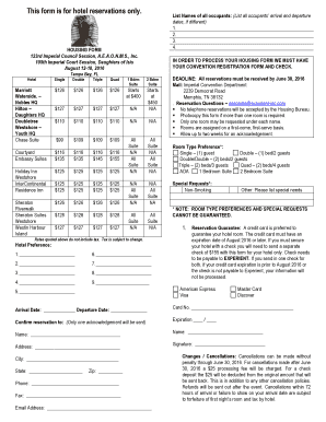 Hotel Reservation Form