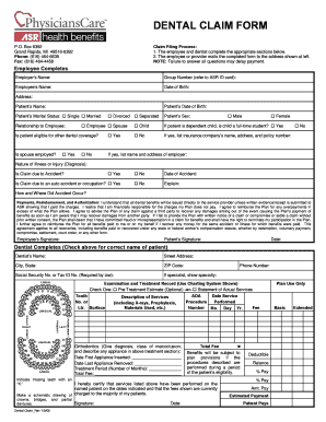 Dental Claim Form