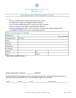 Inzendformulier Paard