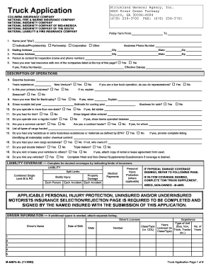 Truck Insurance Application