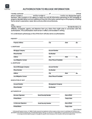 Authorization to Release Information