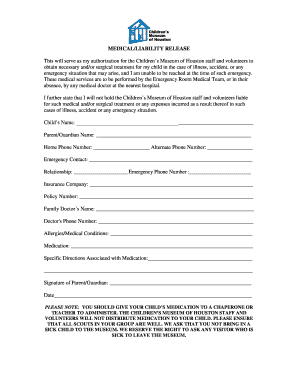 Medical Liability Release Form