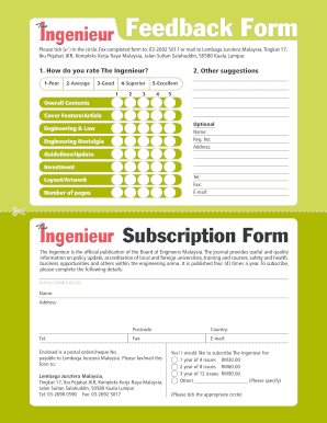 The Ingenieur Subscription Form