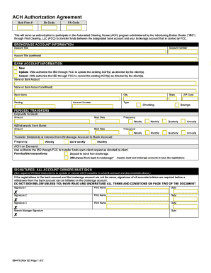 ACH Authorization Agreement