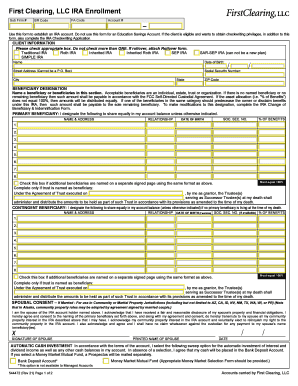 IRA Enrollment Form