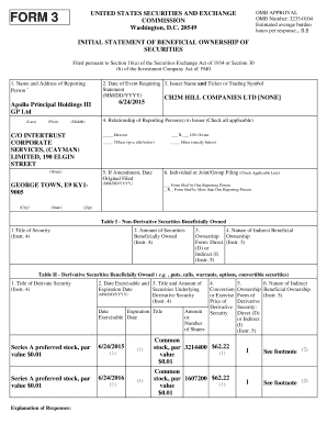 Form 3 Beneficial Ownership Statement