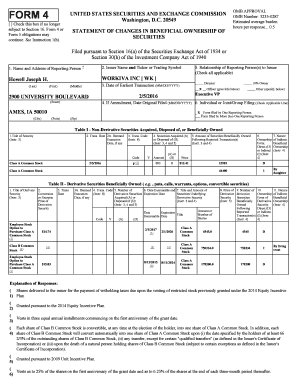 SEC Form 4 Statement of Changes in Beneficial Ownership