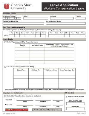 Workers Compensation Leave Application