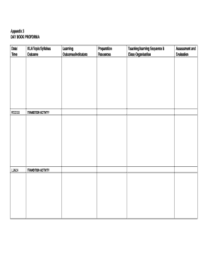 Day Book Proforma